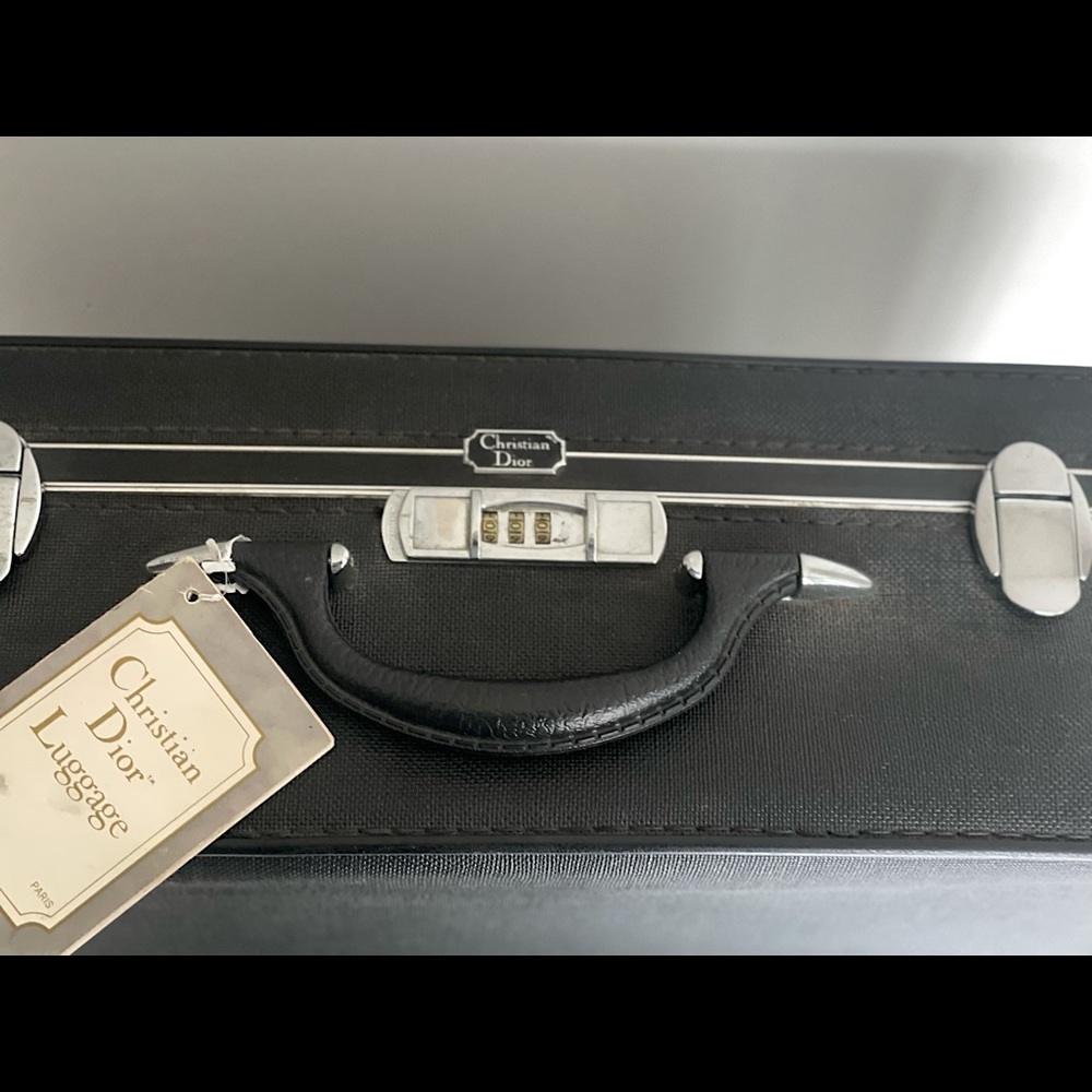 RARE Vintage Christian Dior Black two-suiter Train Case